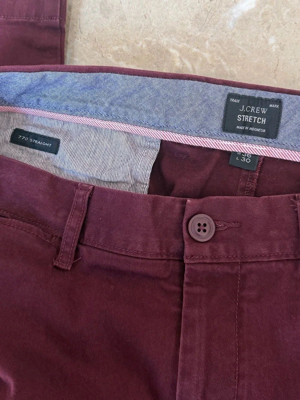 J. Crew Stretch Men’s 770 Straight Pants